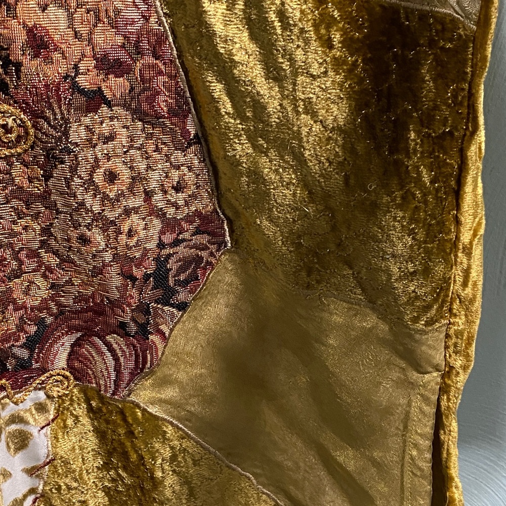 Roaman’s Fancy gold colored patchwork satiny velvety size 3X Pantsuit Set - Picture 11 of 16